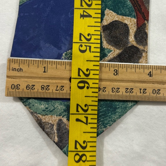 Vintage Fish Print Silk Tie Ocean Fishing Angler Novelty Mens Necktie USA - Picture 9 of 9